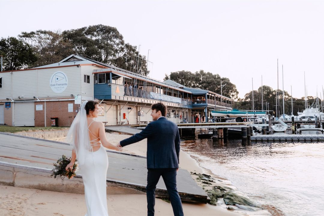 EFYC - couple on beach East Fremantle Yacht Club