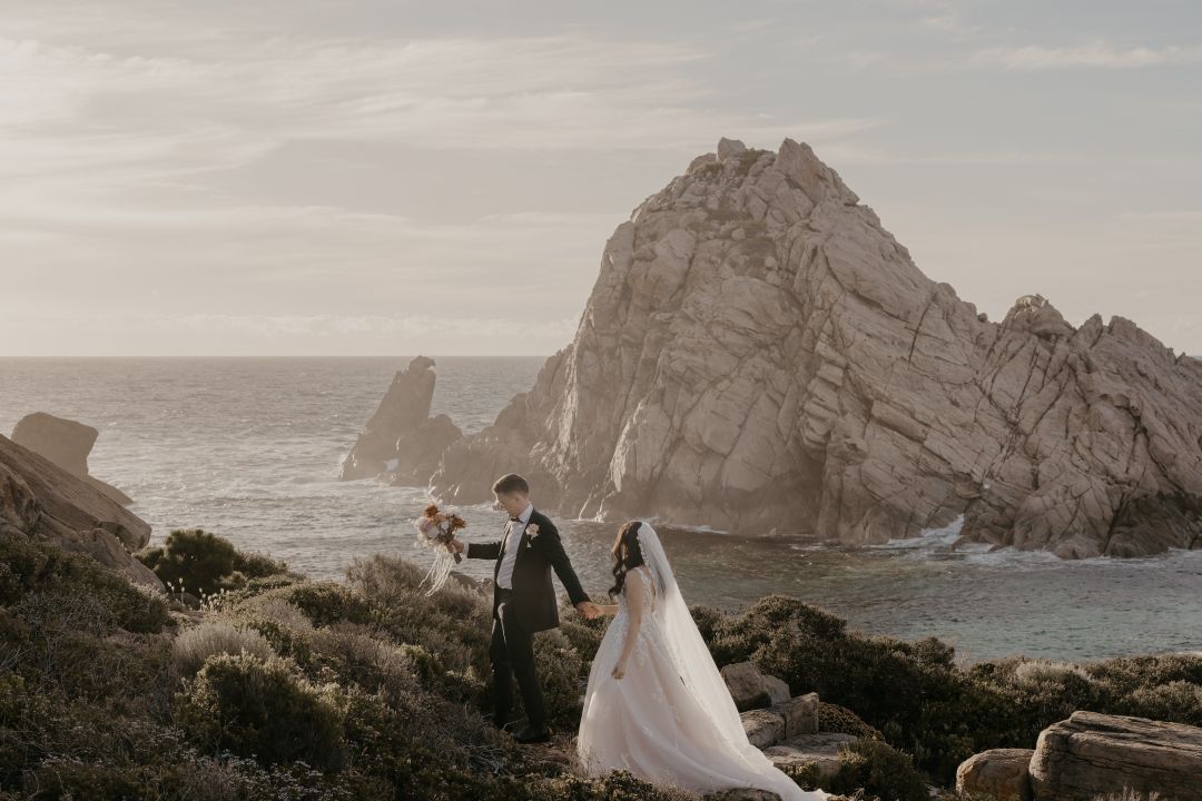 Couple on sea side cliff - Fox & Wilding Fox and Wildling Photography